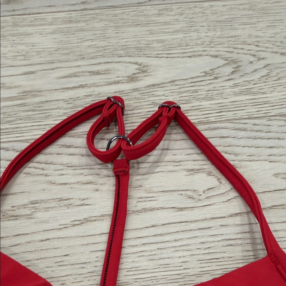 MICHI Red Ruched Front Sports Bra - Picture 3 of 5